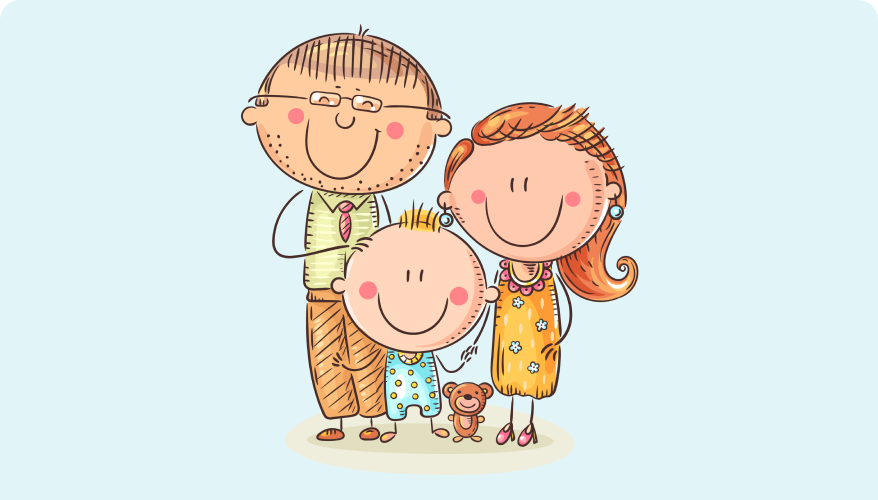 Aktualność narysowana rodzina