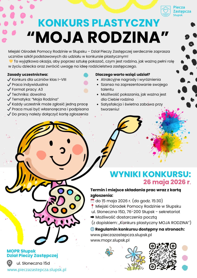 konkurs plastyczny MOJA RODZINA - ogłoszenie
