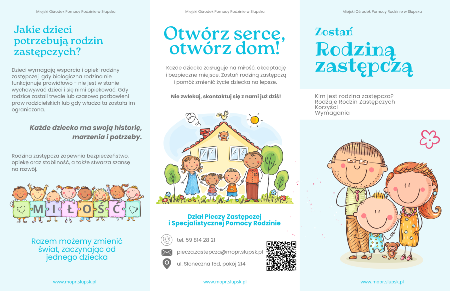 Ulotka Zostań rodziną zastępczą